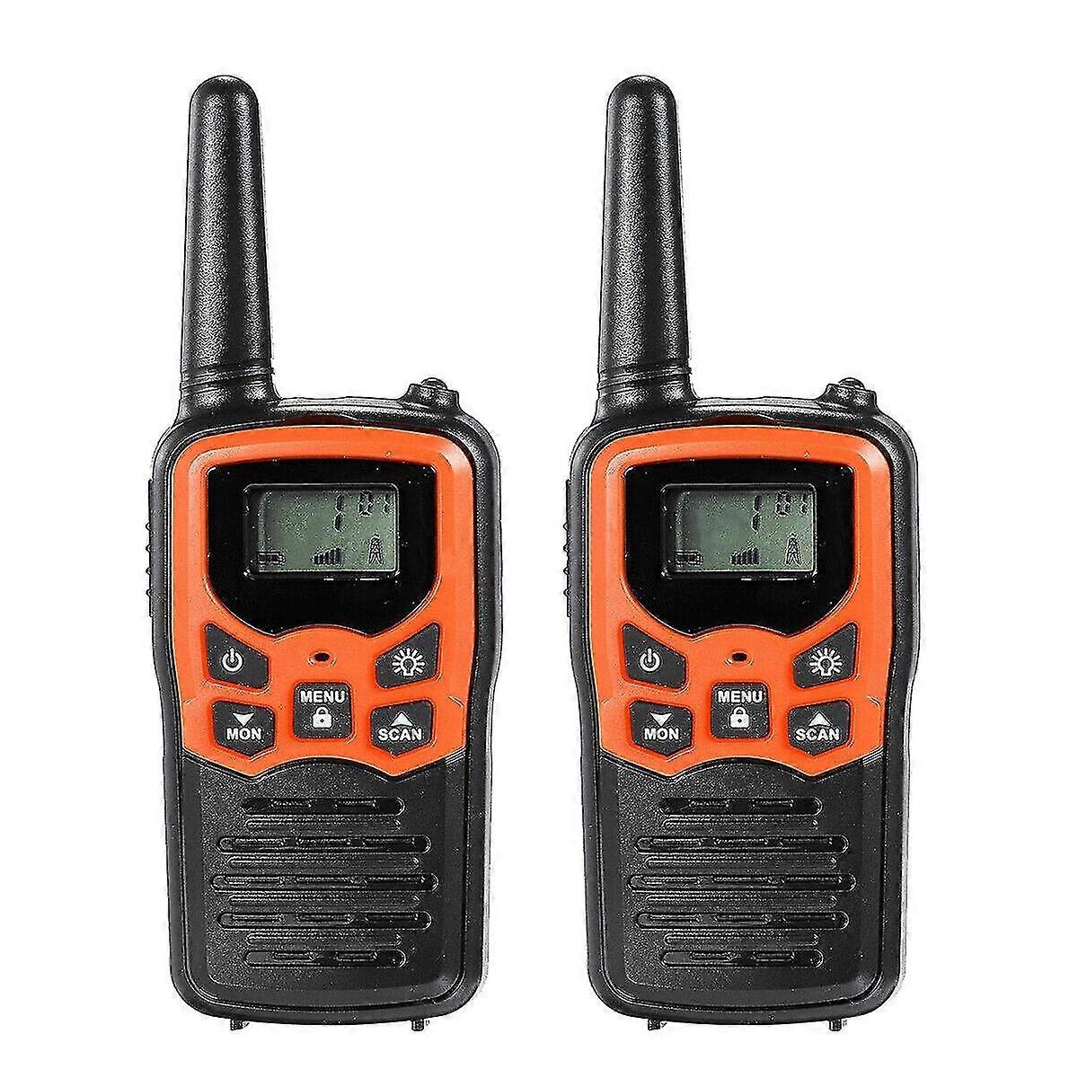 2pcs Handheld Walkie Talkie Radio 22 Channels Set 10 Km Uhf 400-470 Mhz Dual Band Long Range Commun