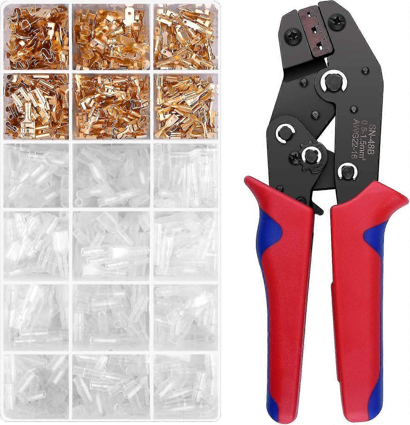 Crimping Pliers With 600pcs Connectors, Heat Shrink Tubing Connector Kit