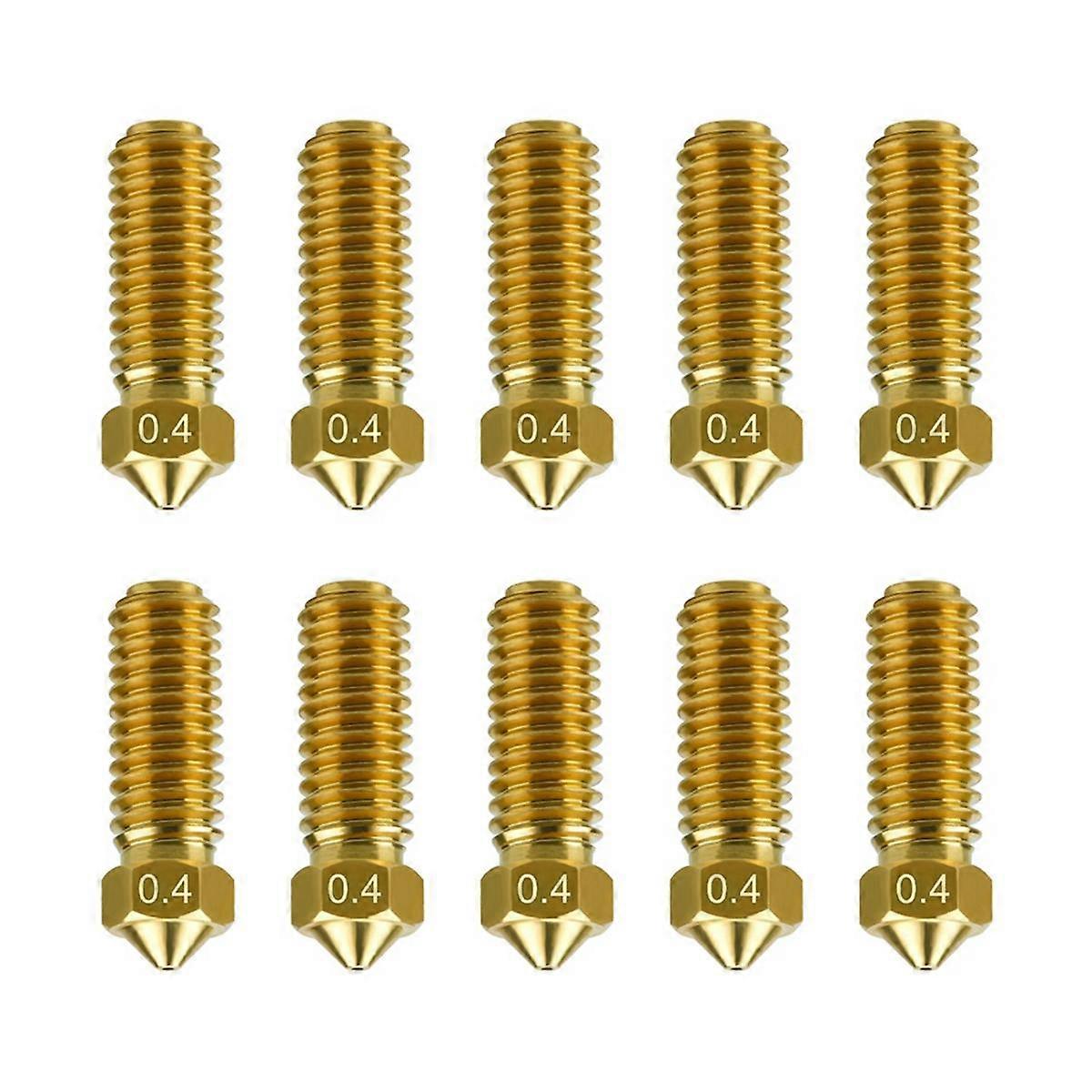 10PCS Brass Nozzles for 3, 3D Printer Parts 0.4mm High Speed Nozzles Kit for 3, 3 Combo