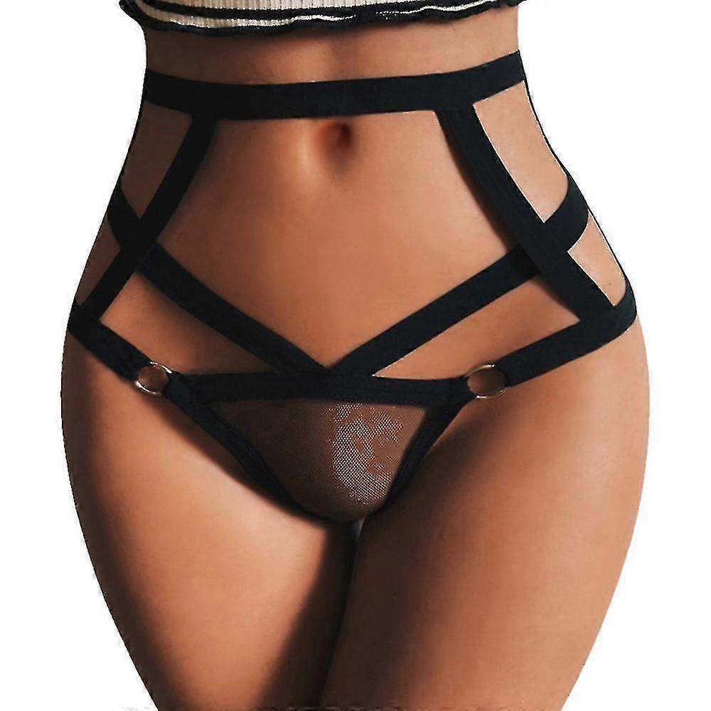 Nők Mesh Hollow Tanga Bugyi Fehérnemű