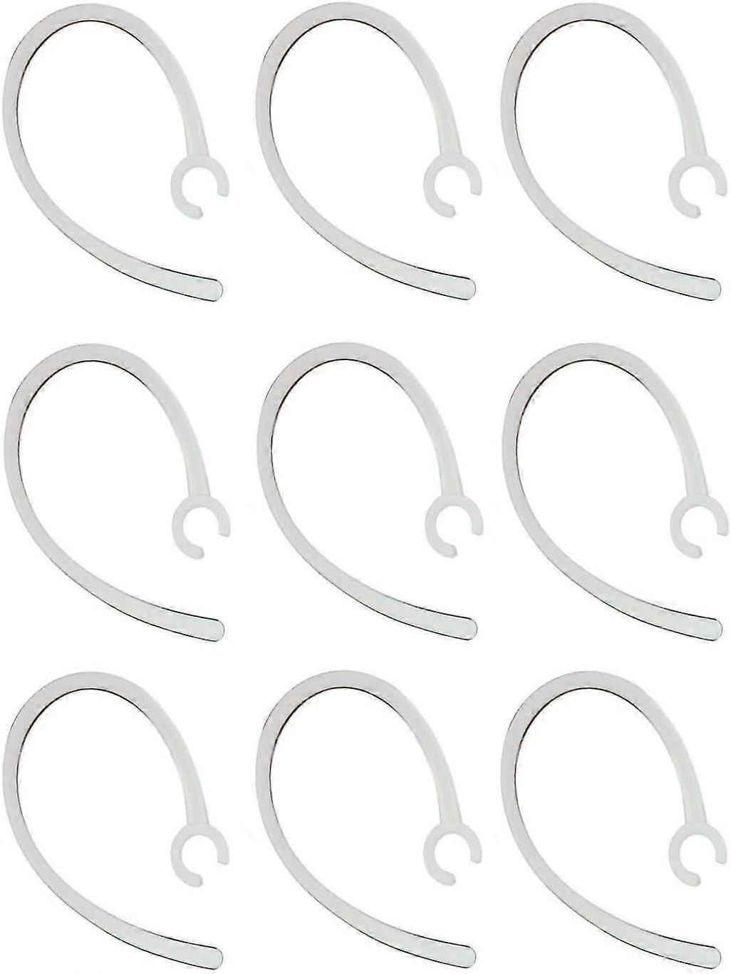 Universal Small Clamp Bluetooth Ear Hook Loop Clip Replacement - Set of 9 Clear