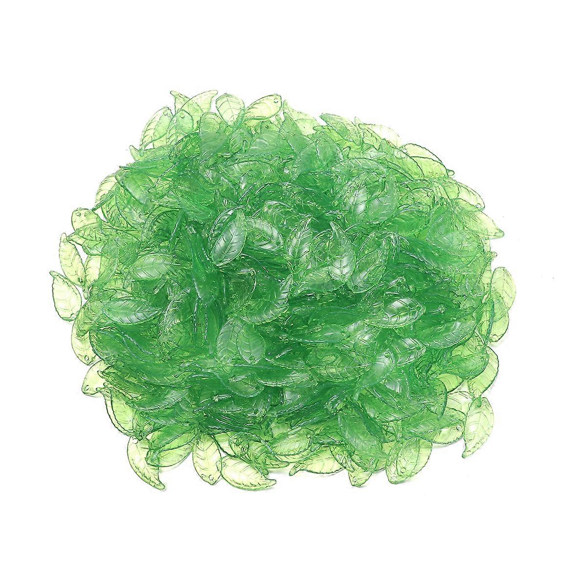 200 g Bulk-Perlen Acryl-Blattperlen Zubehör Grüne Blattperlen Blatttropfen-Anhänger Blatttropfenperlen