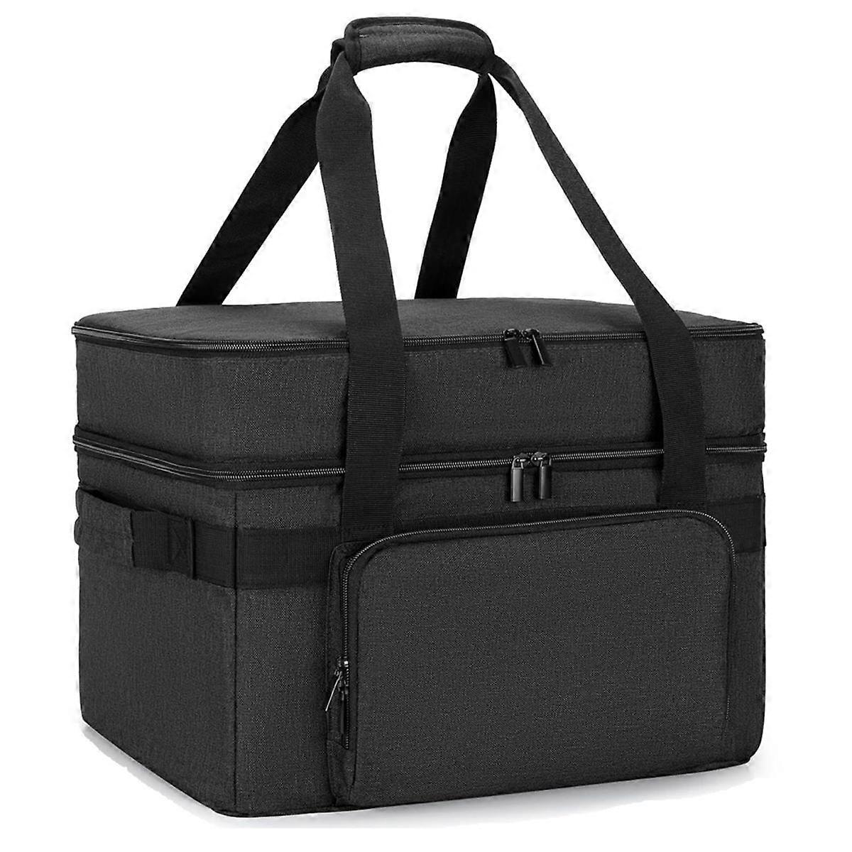 Indoor Grill Carrying Bag with Bottom Pad Smokeless Grill Double Layer Electric Grill Bag