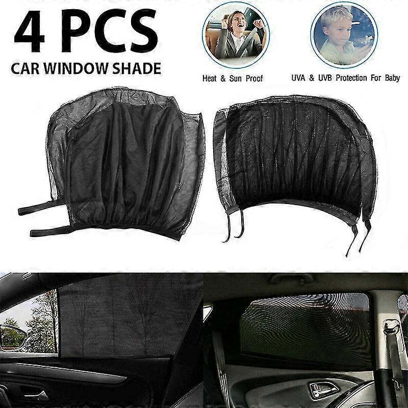 Exquisite 4pcs Car Sun Shade Front Rear Window Screen Cover Visor Sunshade For Uv Protector