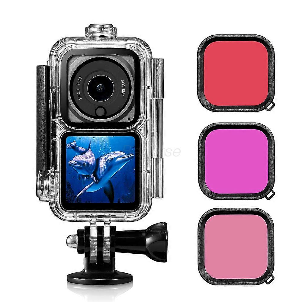 Waterproof Case For Dji Osmo Action 2, Protective Shell, Scuba Diving Cover, Filter, Camera Accessories