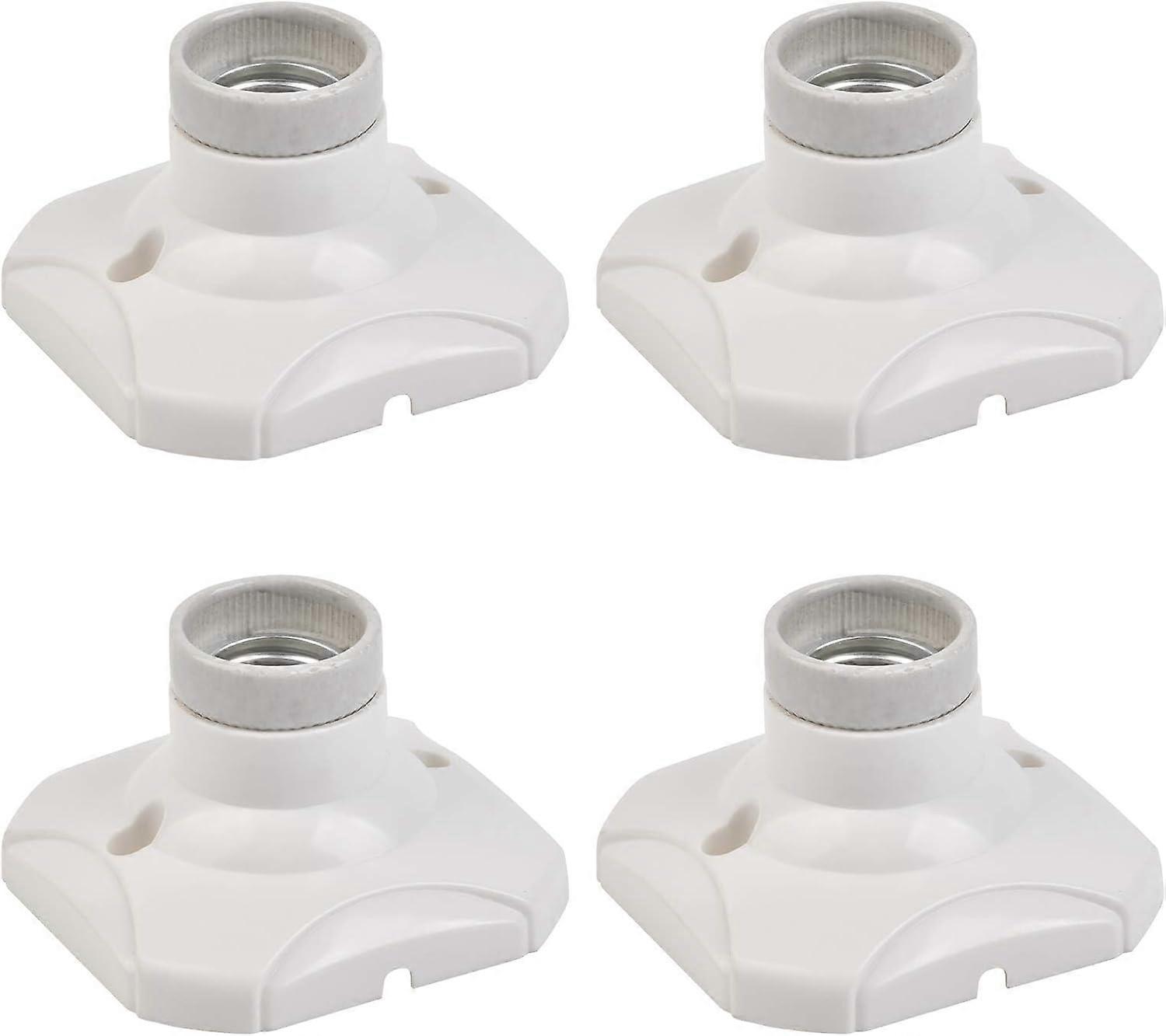 PCS E27 Bulb Socket LED E27 Lamp Holder E27 Socket Holder Wall Mounted E27 Base with Holder for Hallways, Stairs, Bedrooms, Kitchens (AC 220-250V, Wh