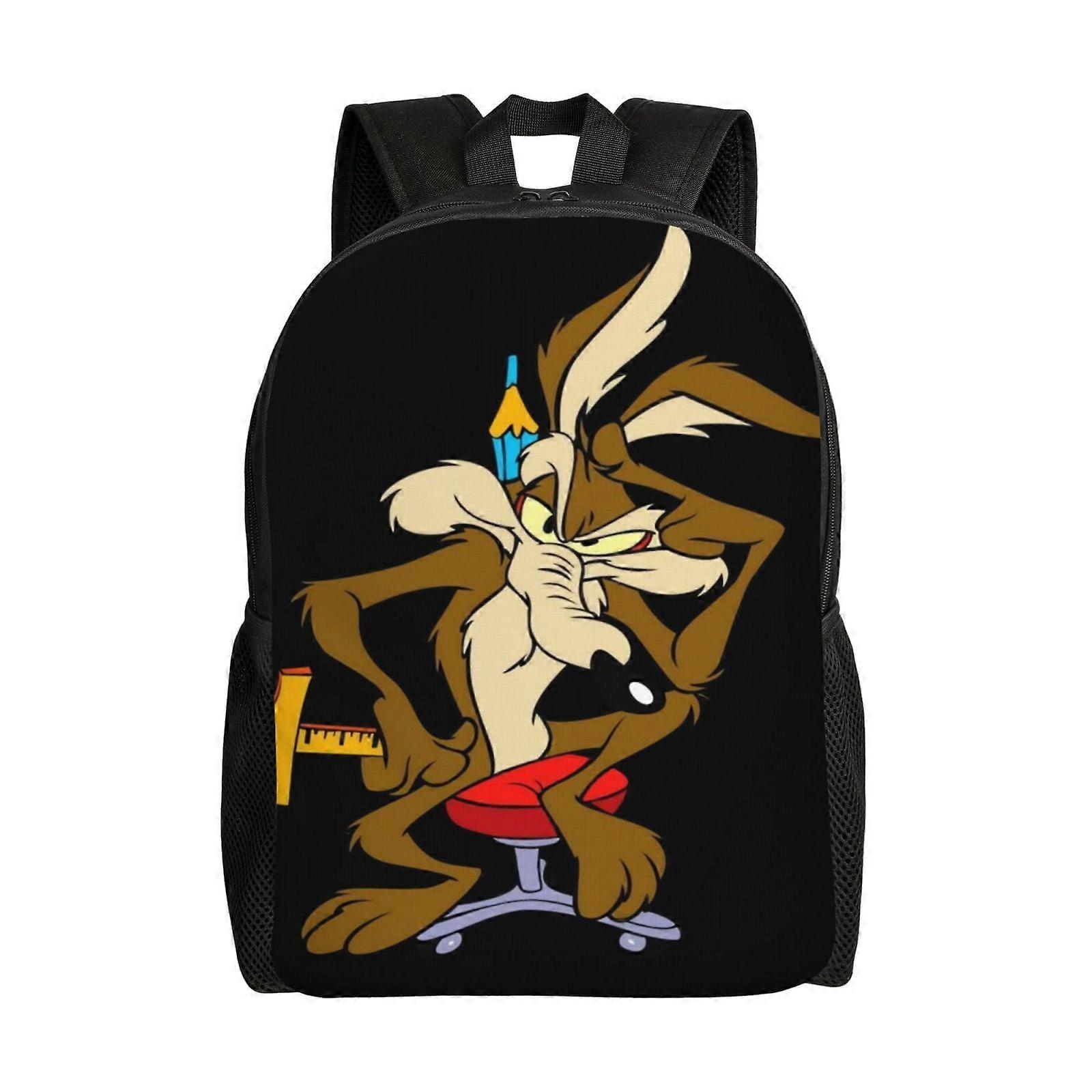 Wile E ذئب أنيمي حقيبة ظهر كرتون حقائب السفر 3D مطبوعة غير رسمية Daypacks-SYS89