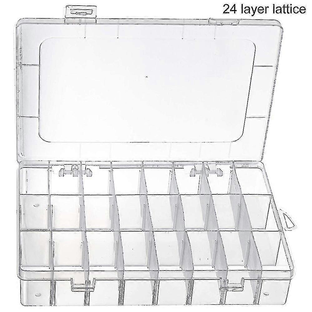 Organizer Box With Adjustable Dividers, 15/24/36 Compartment Organizer