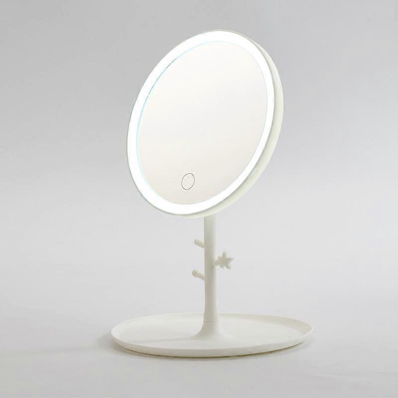 LED Touch Screen Makeup Mirror Folding Mirror Lighted Makeup Mirror 3 Colors Light Modes USB Rechargeable Cosmetic Mirror Tools