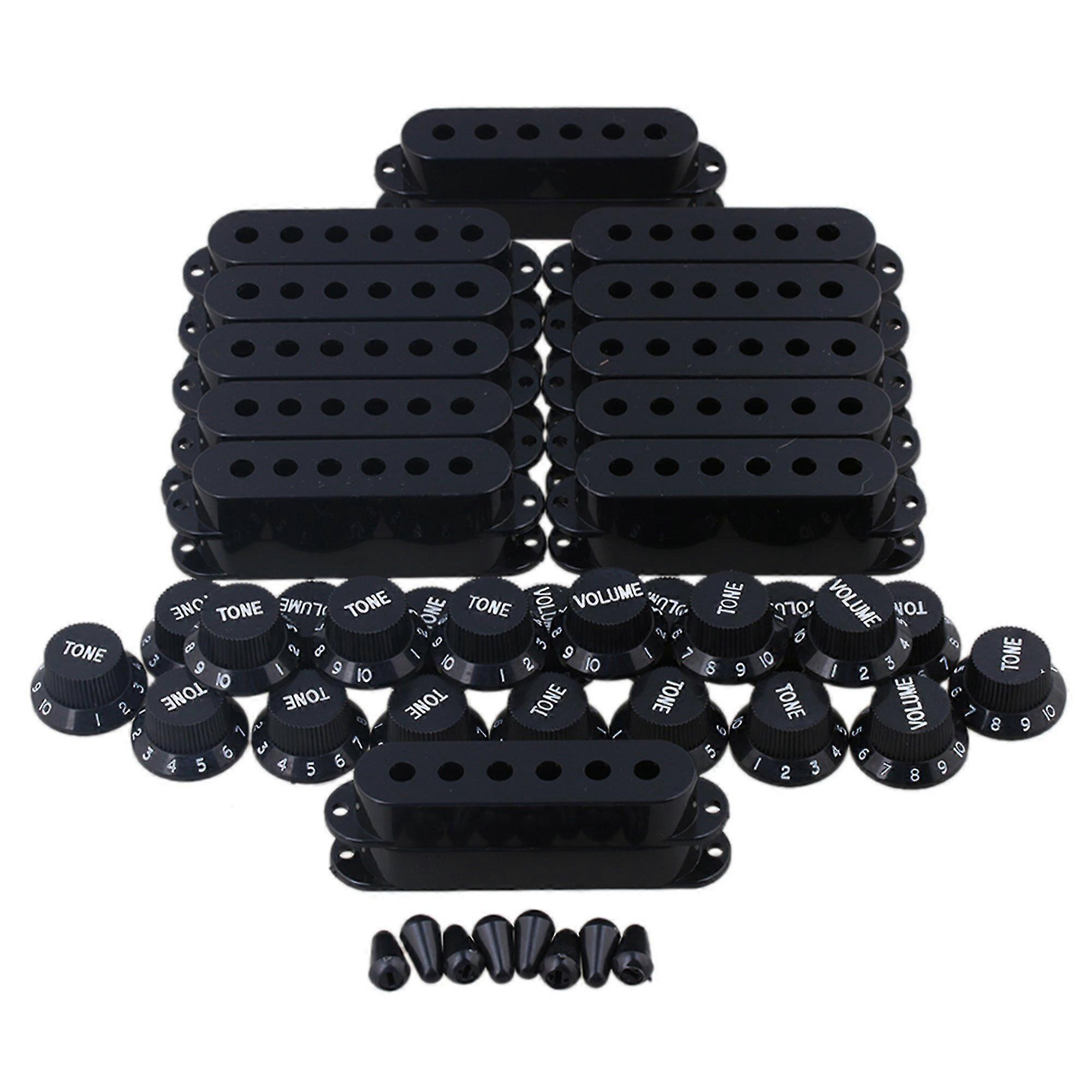 20Piece 6 hål svart enkelspole pickup omslag för elgitarr
