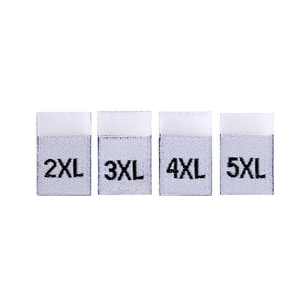 400PCS Clothes Size Labels Folded Cloth Labels General Woven Size Mark Practical Clothing Size Labels for Store Home Use White