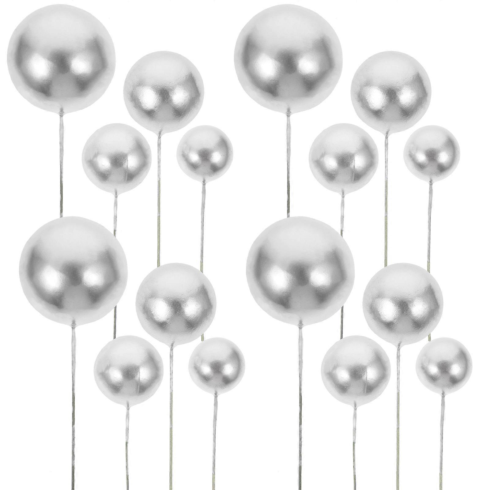 20pcs Foams Balls Toppers Cake Insert Topper Decor Cake Inserted Ball Picks
