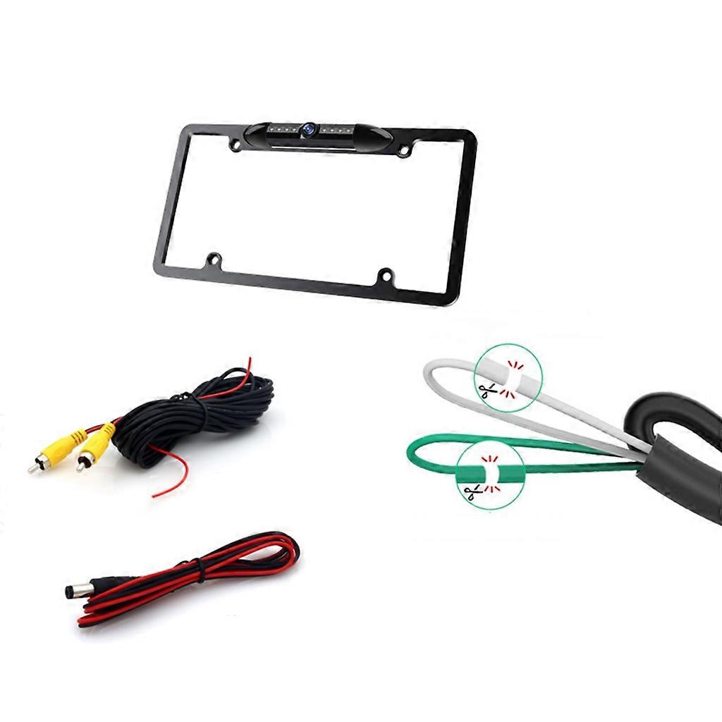 Universal Car License Frame Number Plate Holder Backup Rear View Camera Monitor