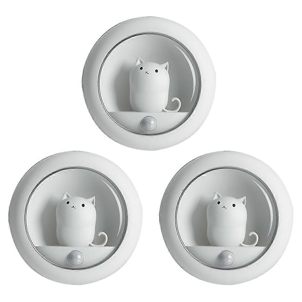Cute cat motion sensor night light, rechargeable LED night light, small night light USB bedside light