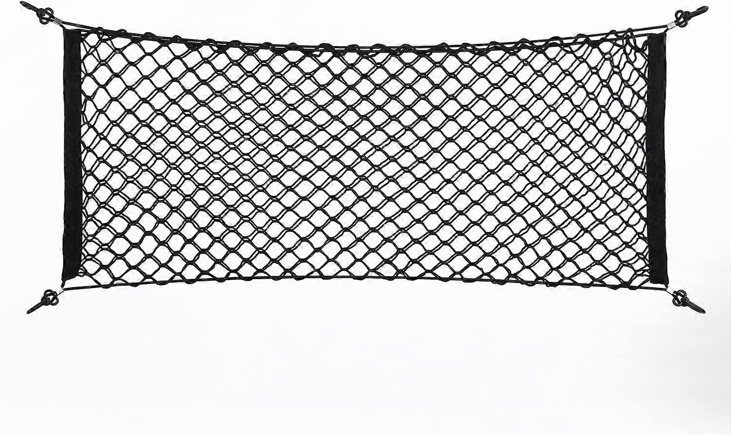 Car trunk storage net, elastic nylon cargo net organizer, cargo net, elastic nylon net, with 4 hooks organizer for SUV, cais