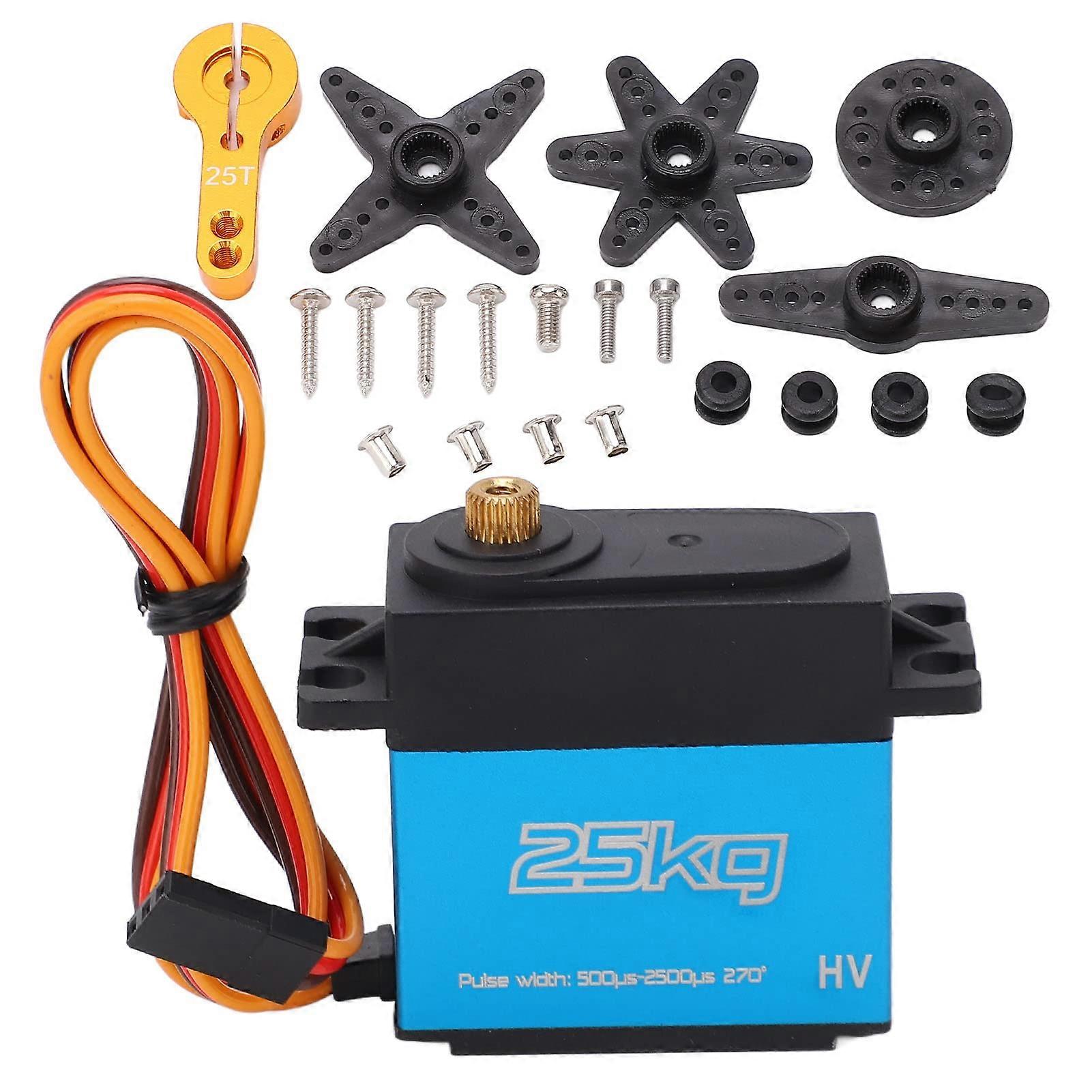 25KG RC Servo Metallgetriebe 270 Grad wasserdichtes digitales Servo mit 25T Arm
