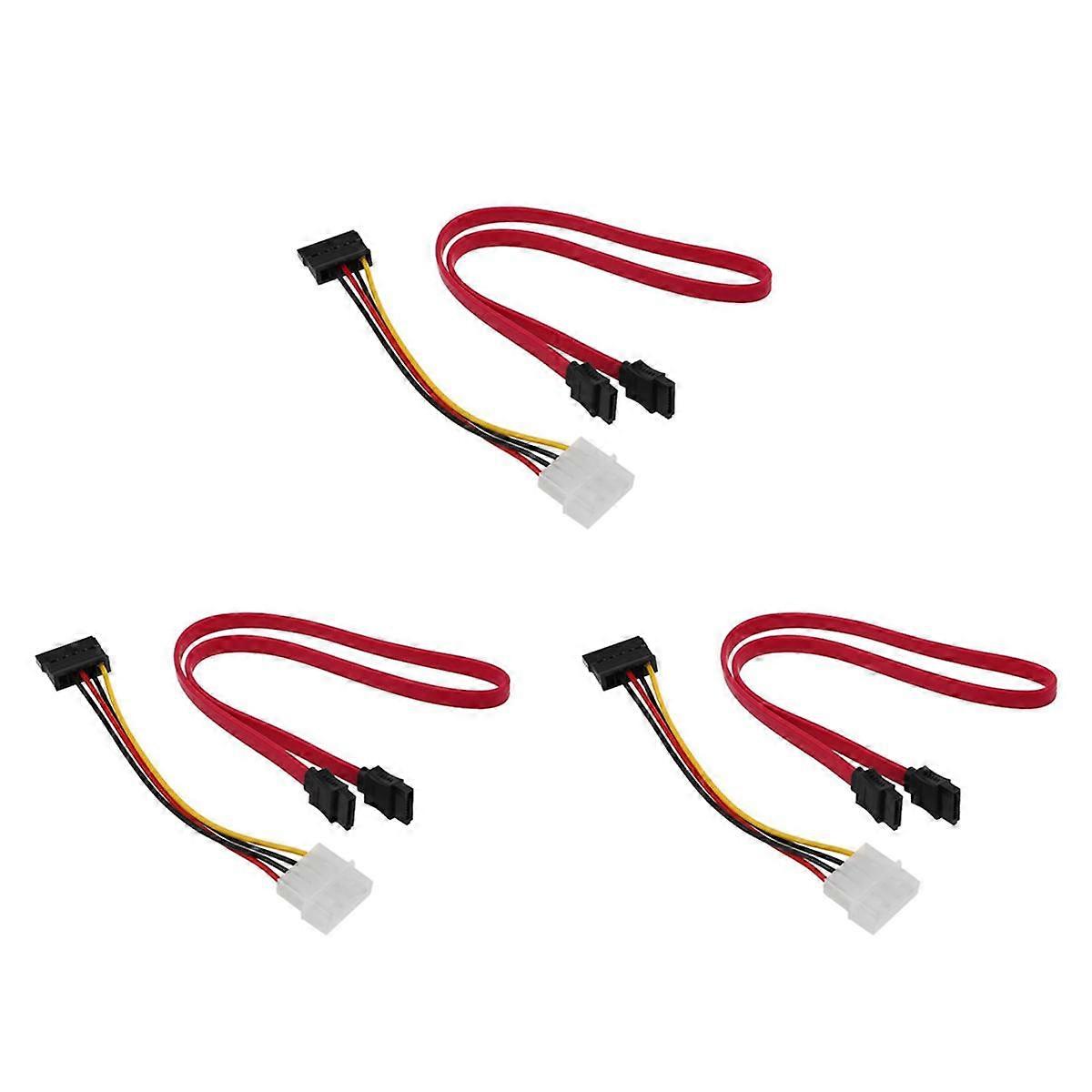 3 SATA Power Adapter Cable and 3 SATA Data Cable