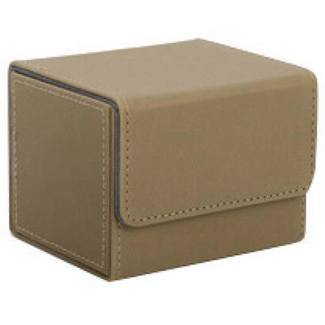 Card Box Side-Loading Card Box Deck Case for Yugioh Card Binder Holder 100+,Sand Color