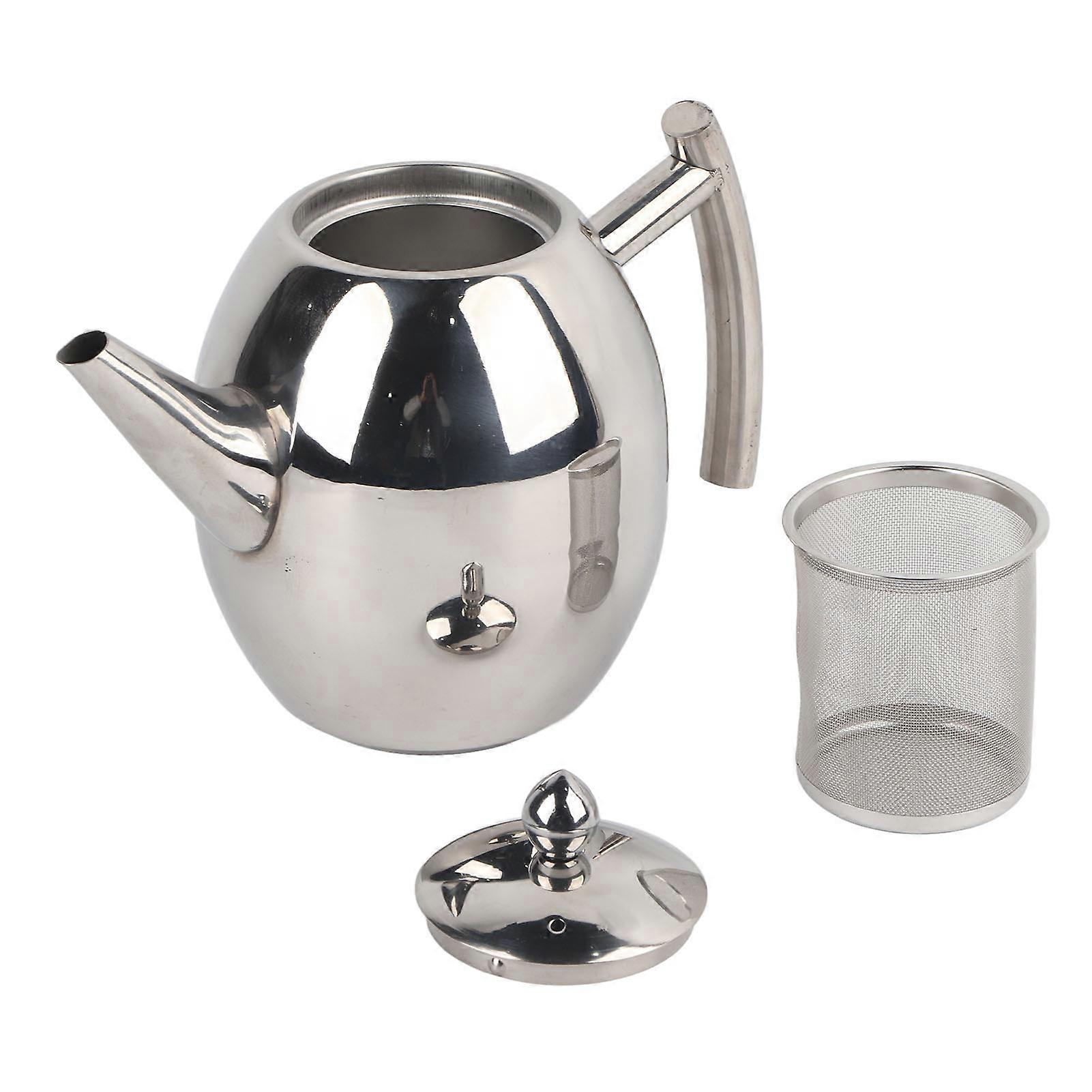 Teapot Container Coffee Pot Kettle With Filter Large Capacity Stainless Steel(1.5L)