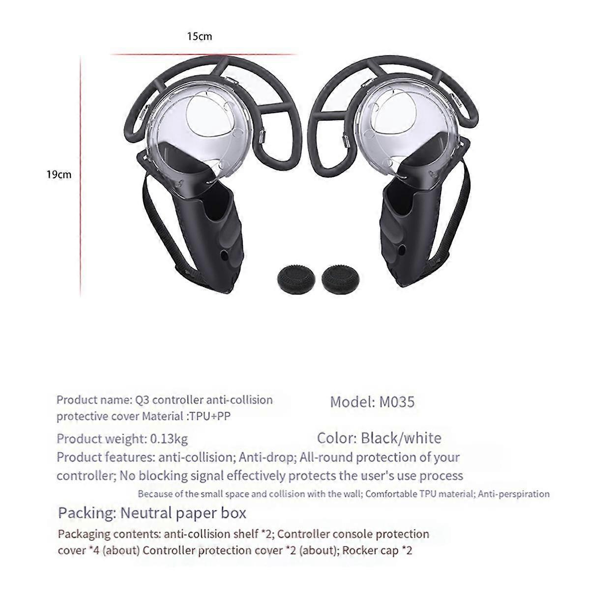 For 3 VR Wrist Strap Silicone Protective Cover Headset Controller Cover Handle Finger VR Accessorie