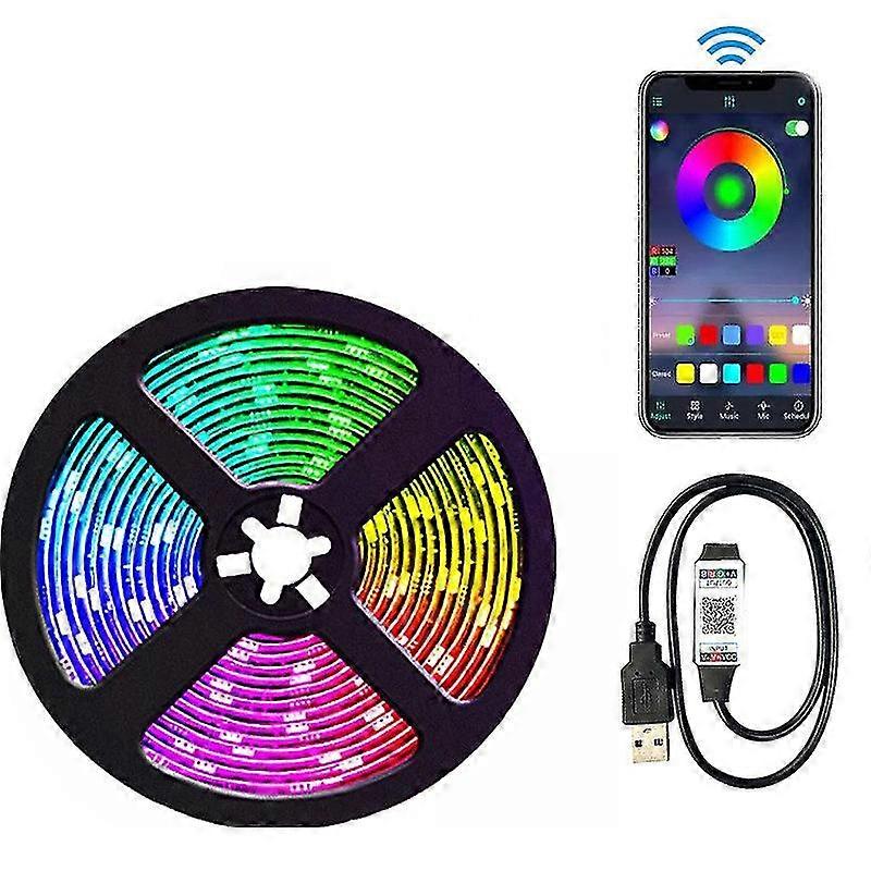 5m Led Strip Rgb Led Strip Light Bluetooth Connection Usb Interface
