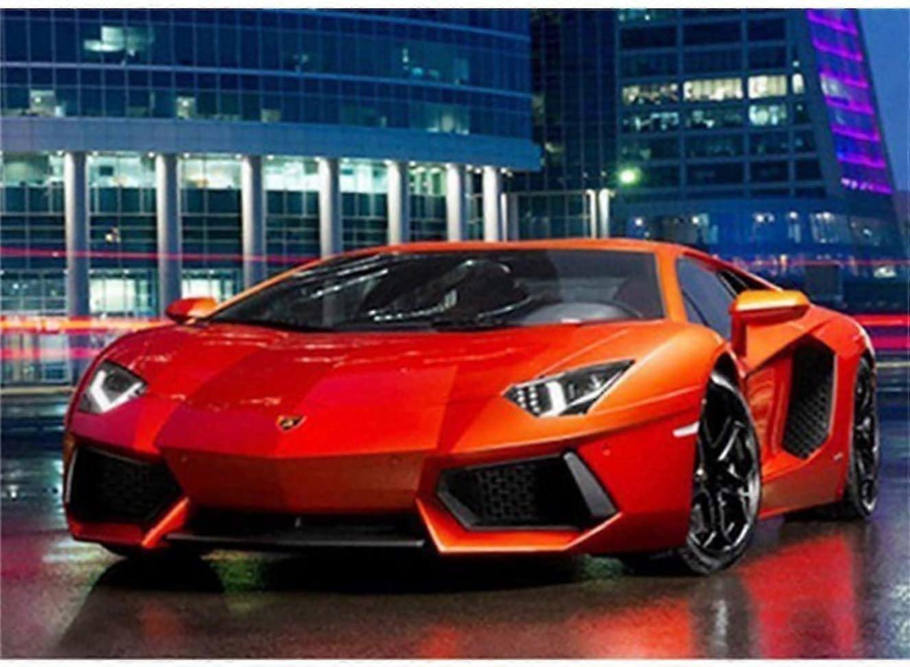 5D الماس اللوحة أطقم بارد سيارة رياضية حمراء ، حفر كامل Supercar بناء DIY حجر الراين التطريز مجموعة الطلاء مع الماس الفن حسب عدد مجموعات الصليب
