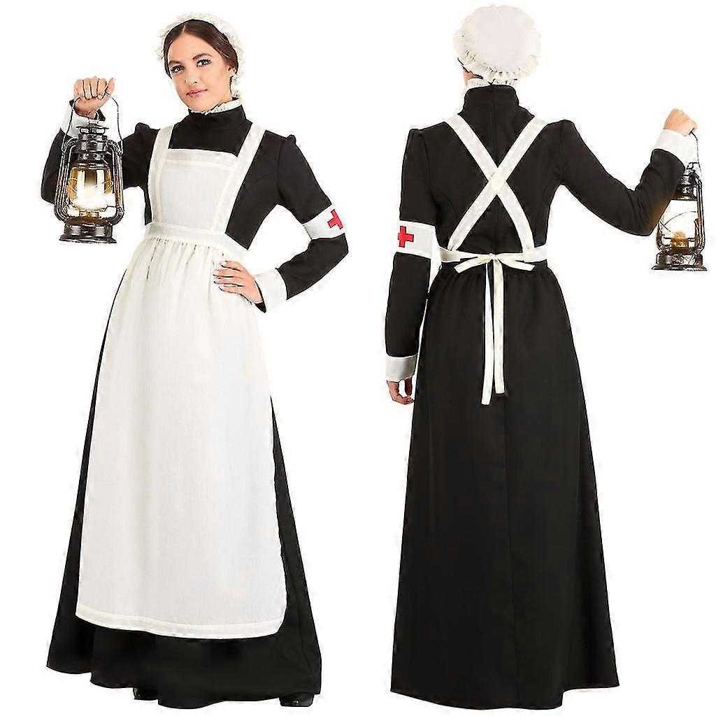ハロウィンコスチューム女性ハロウィンコスプレメイドドレスショーコスチュームナースロールプレイロングドレス