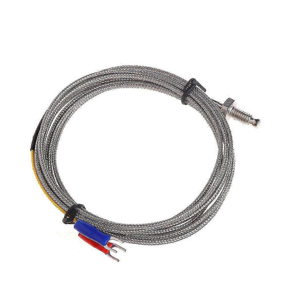 J Type M6 Screw Probe Thermocouple Temperature Sensor With 2m Cable For Industry