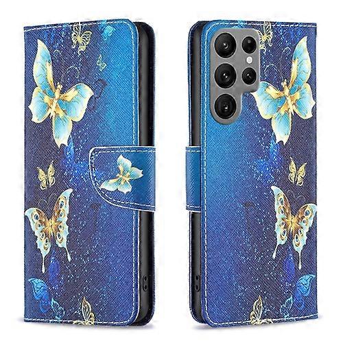 For Samsung Galaxy S24 Ultra 5G Colored Drawing Pattern Leather Mobile Phone Case