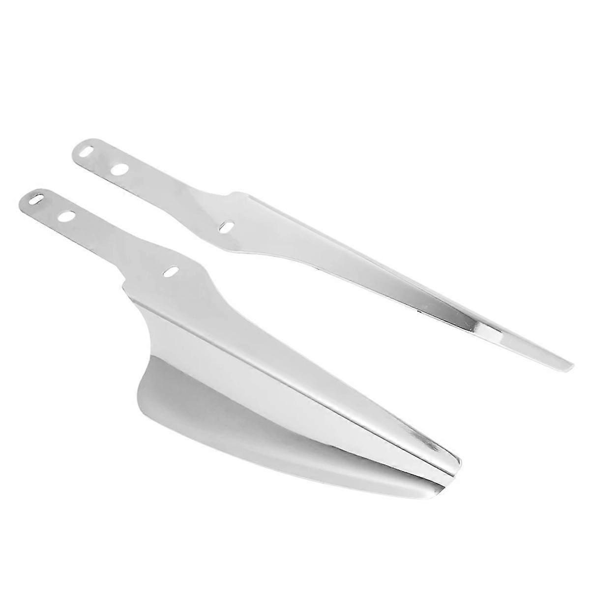 Motorcycle Front Fork Mount Wind Deflectors Windscreen Fairing for Touring Road 1995-2021(Silver)