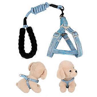 Adjustable Puppy Leash Dog Chest Strap Reflective Nylon Traction Rope Pet Supply(size,color:s-pink)