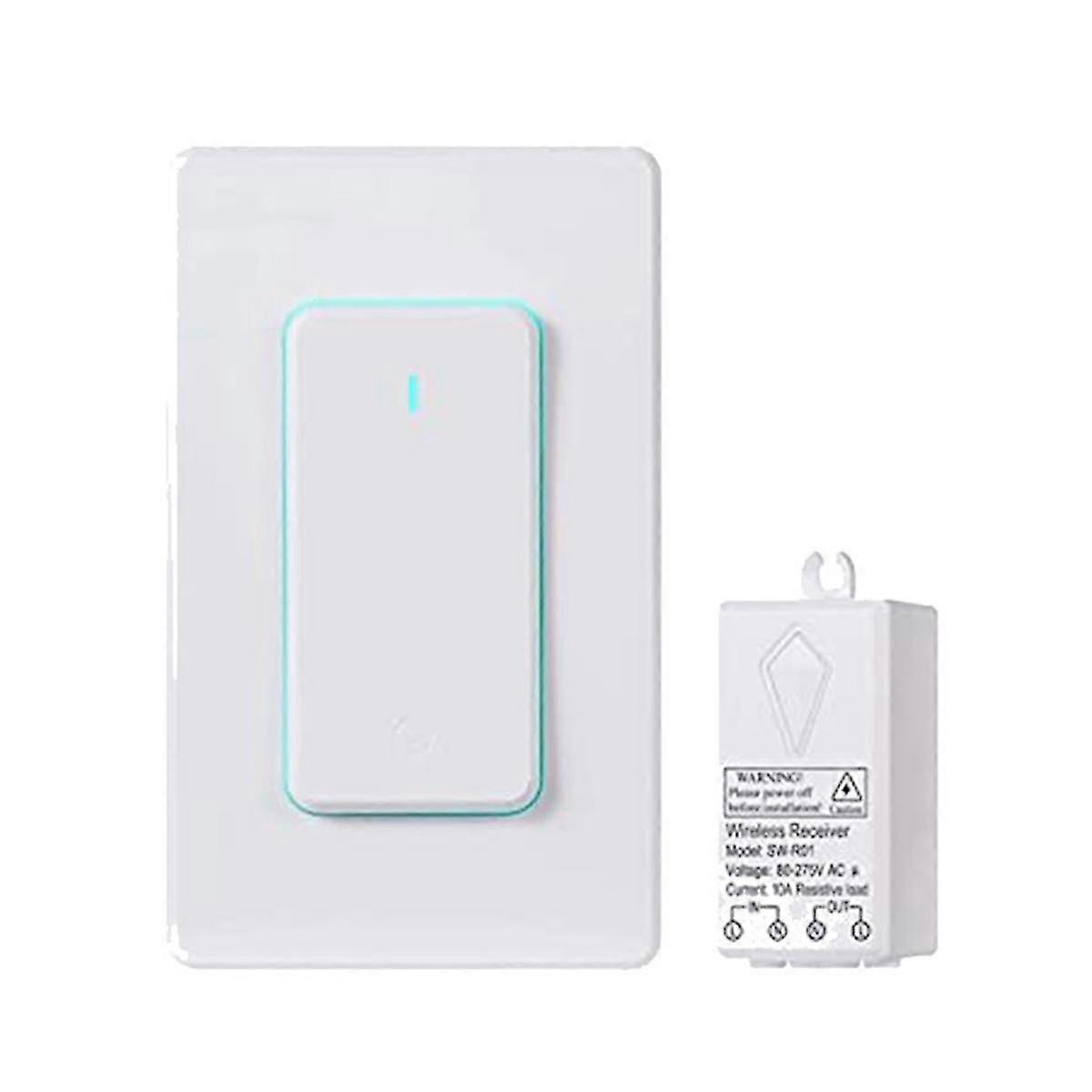 Wireless Lights Switch Kit, No Wiring, Buckle Design & Removable, Muti Way Switch, No Wifi Needed