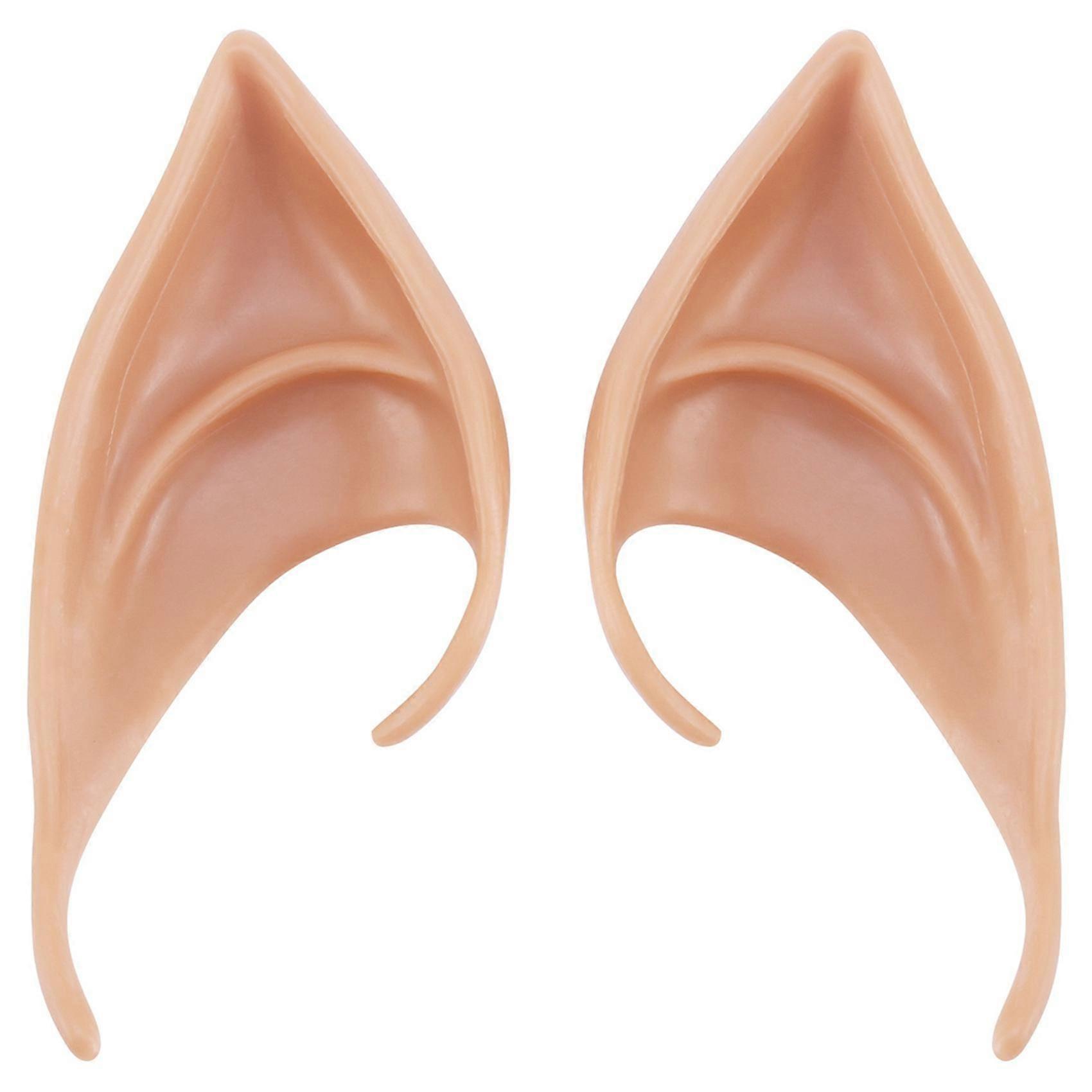 1 Pair Pvc Fairy Pixie Elf Ears Mask New Party Mask Scary Decoration Soft Pointed Prosthetic Ears L