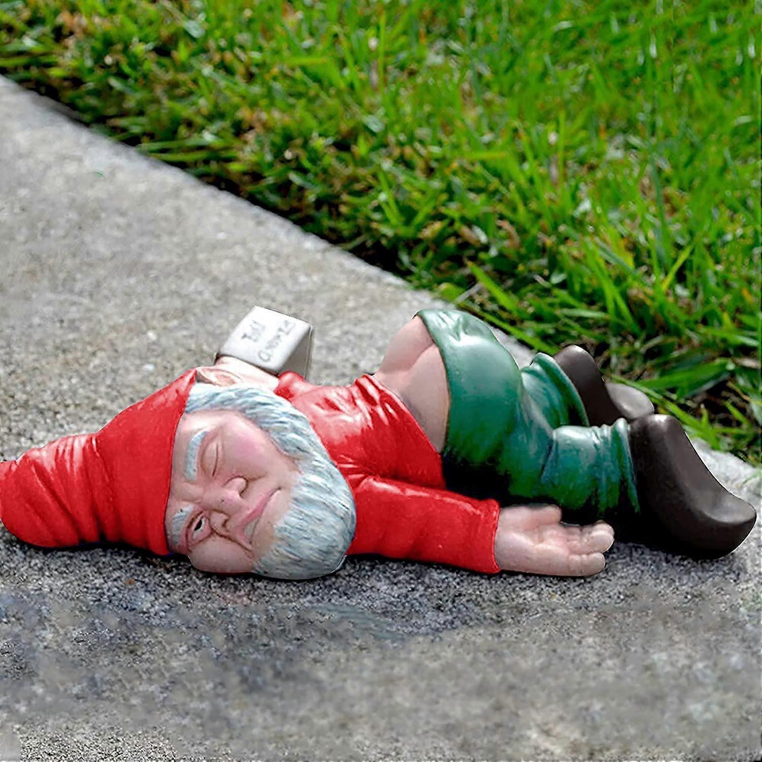 Funny Drunk Garden Gnome Statues Decoration