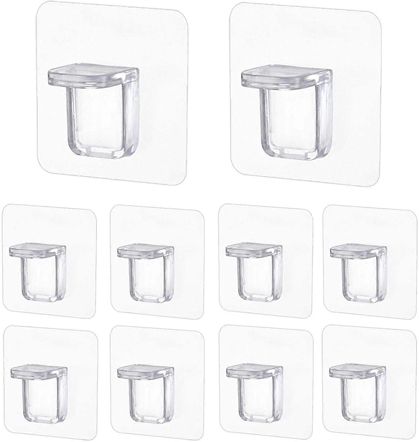 Adhesive HooksCloset Separator Shelf Sticky HooksWardrobe Divider HoldersPu