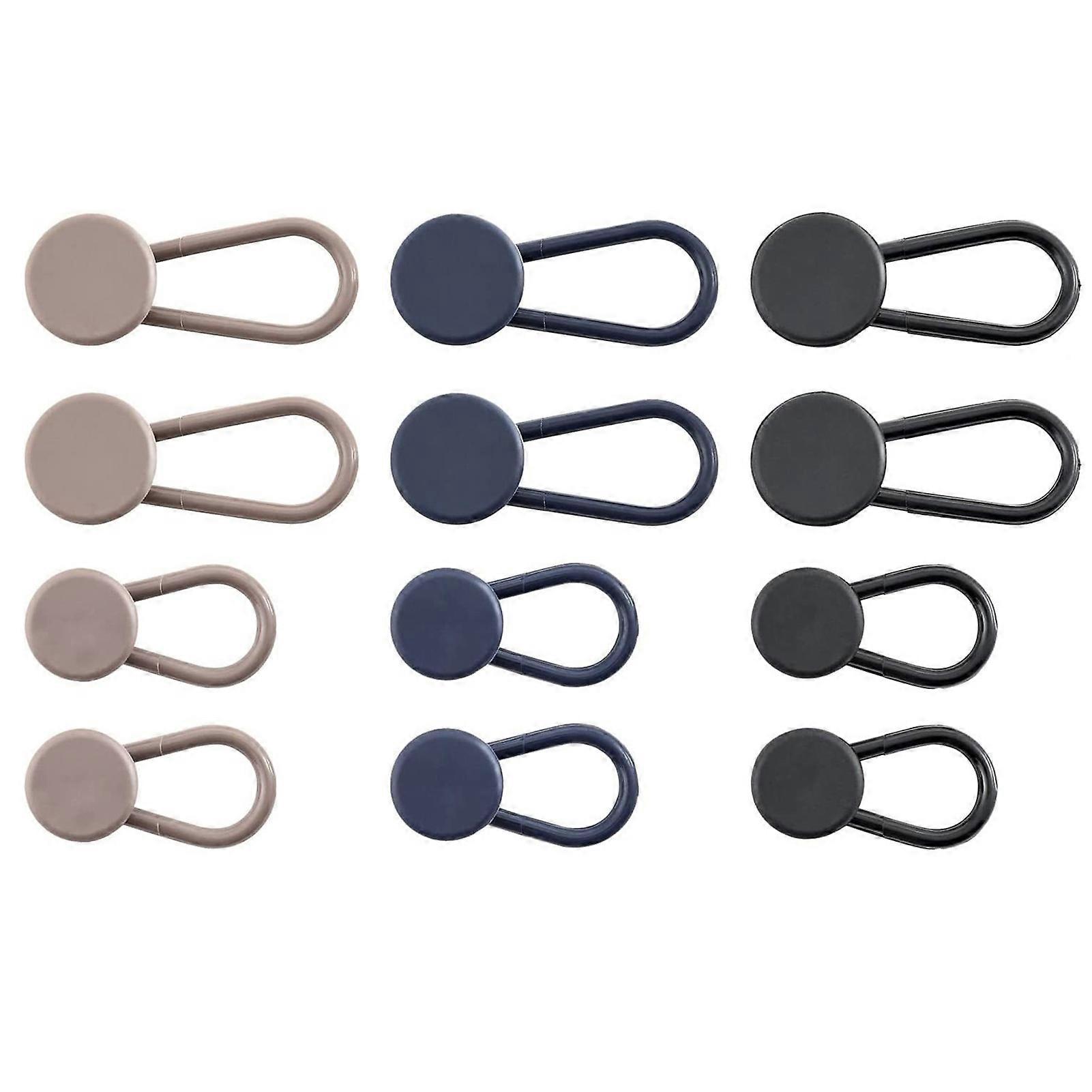 12Pcs Button Extender Strong Pulling Force Reusable Business Pants Waist Button Extending Strap for Daily Use KAESI