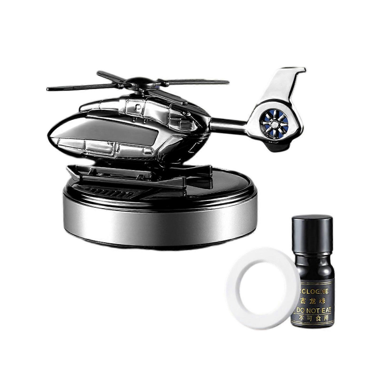 1 Set Car Air Freshener Solar Rotating Solid Aromatherapy Helicopter Shape Car Fragrance Diffuser Ornament Automotive Decoration KAESI