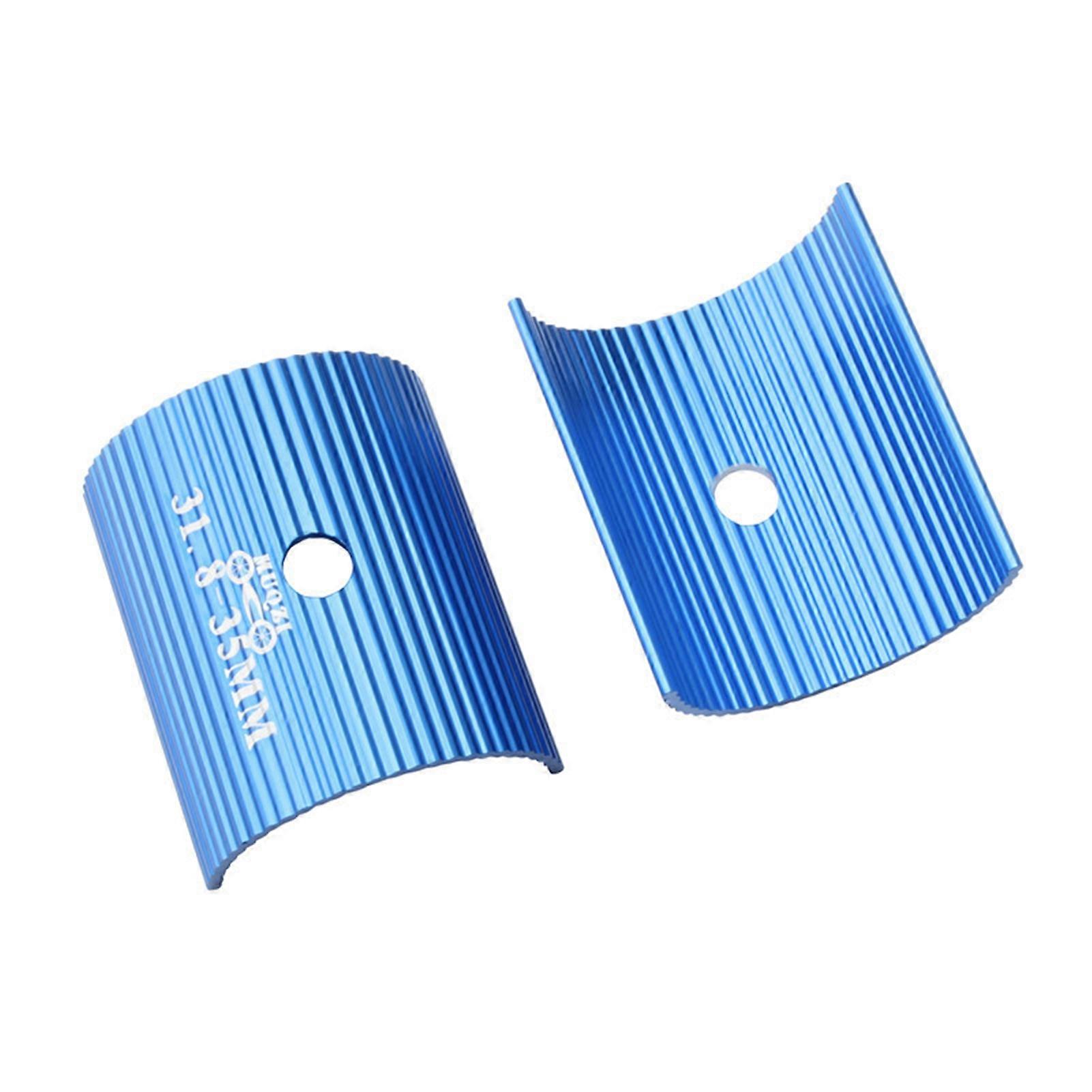 Kaesi 2Pcs Front Derailleur Adapter High-strength Anti-skid Aluminum Alloy Bicycle Handlebar Conversion Sheet for Cycling