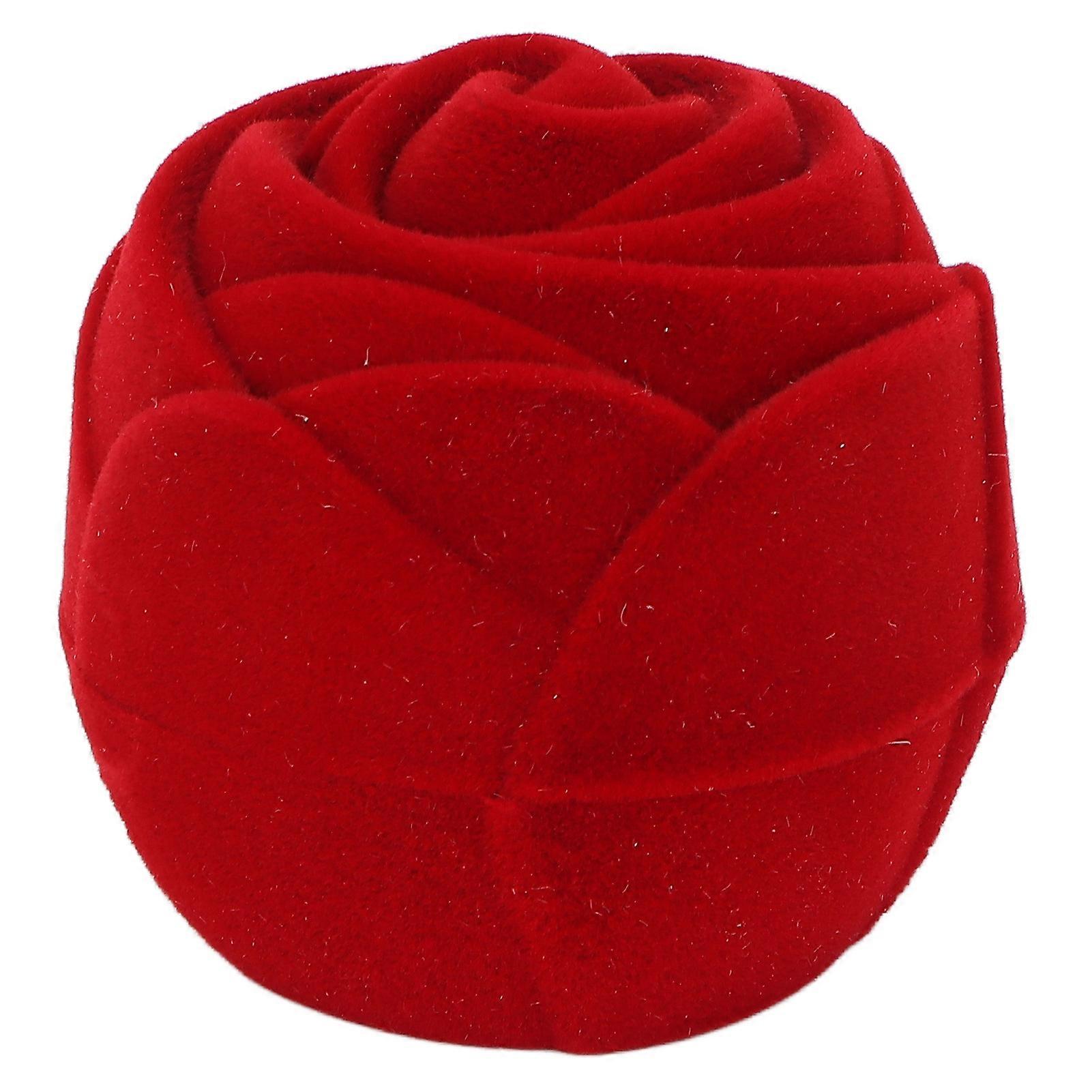 Jewelry Box Simple Retro Style Protective Practical Elegant Red Earrings Storage for Rings Gift