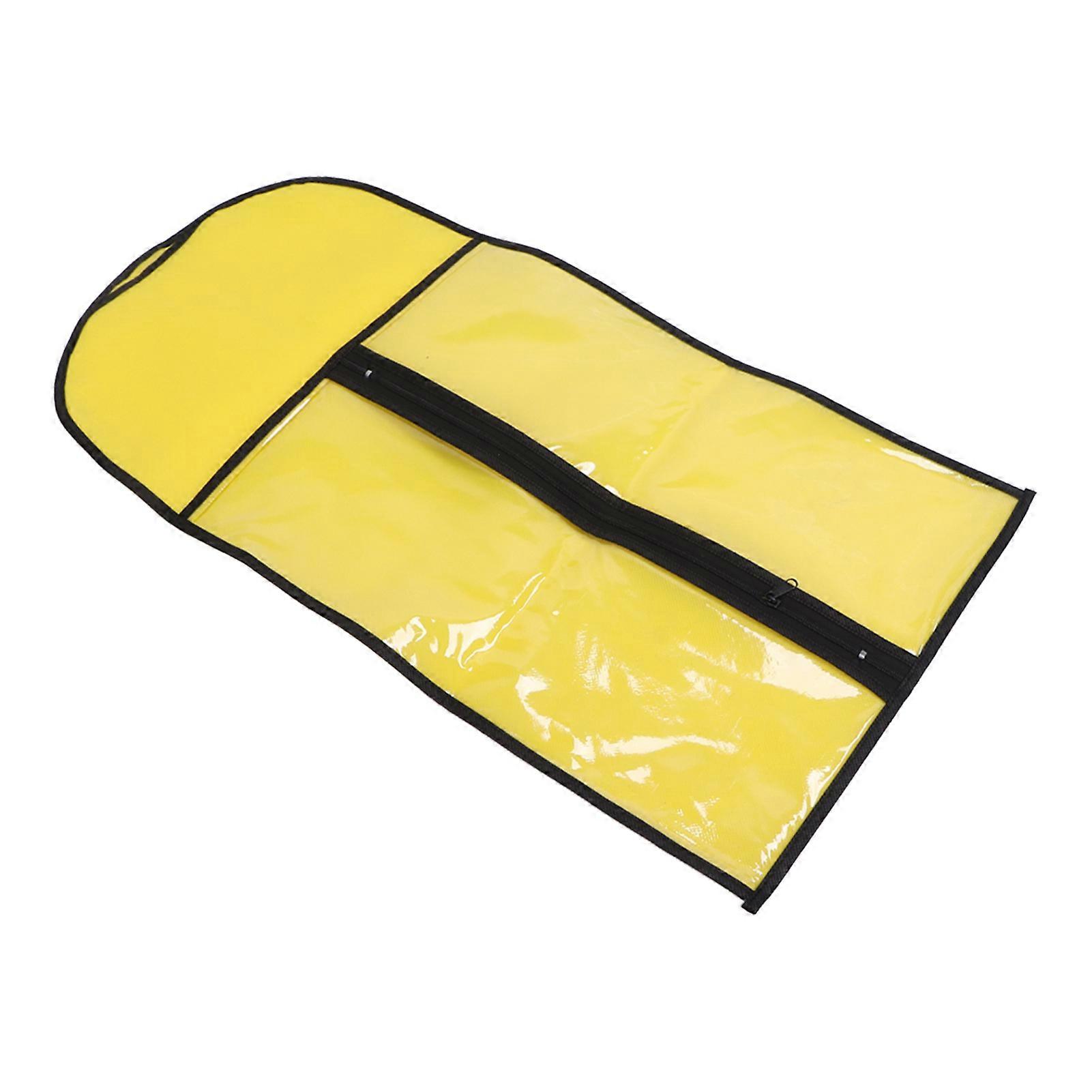 Wig Storage Bag Portable Hair Extensions Dustproof Storage Bag with Strong Zipper for Travel DailyYellow