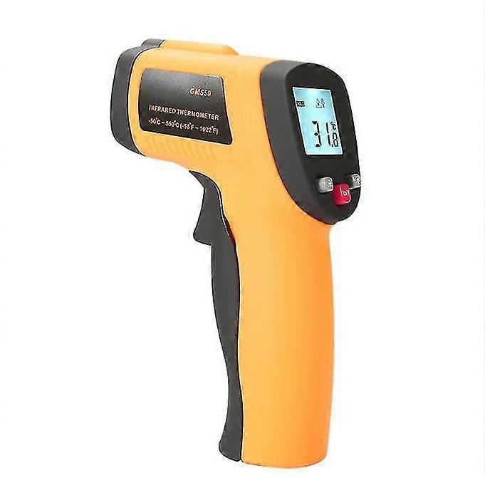 (not For Human Body) Infrared Thermometer, Non-contact Digital Laser Temperature Gun -58f To 1022f (-50c To 550c) With Lcd Display1pcs-yellow