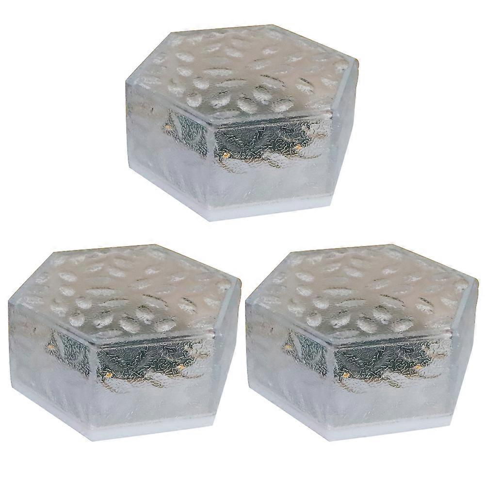 3パックソーラー屋外アイスキューブライト屋外ガーデンデコレーションパティオポーチ風景芝生