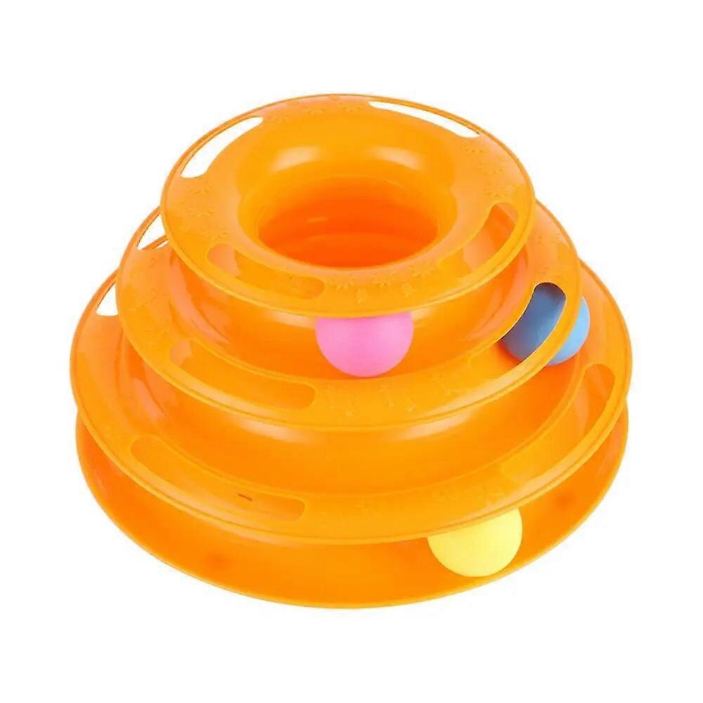 1Pc Funny Pet Toys Three-Level Disc Track Toy Tower Cat Intelligence