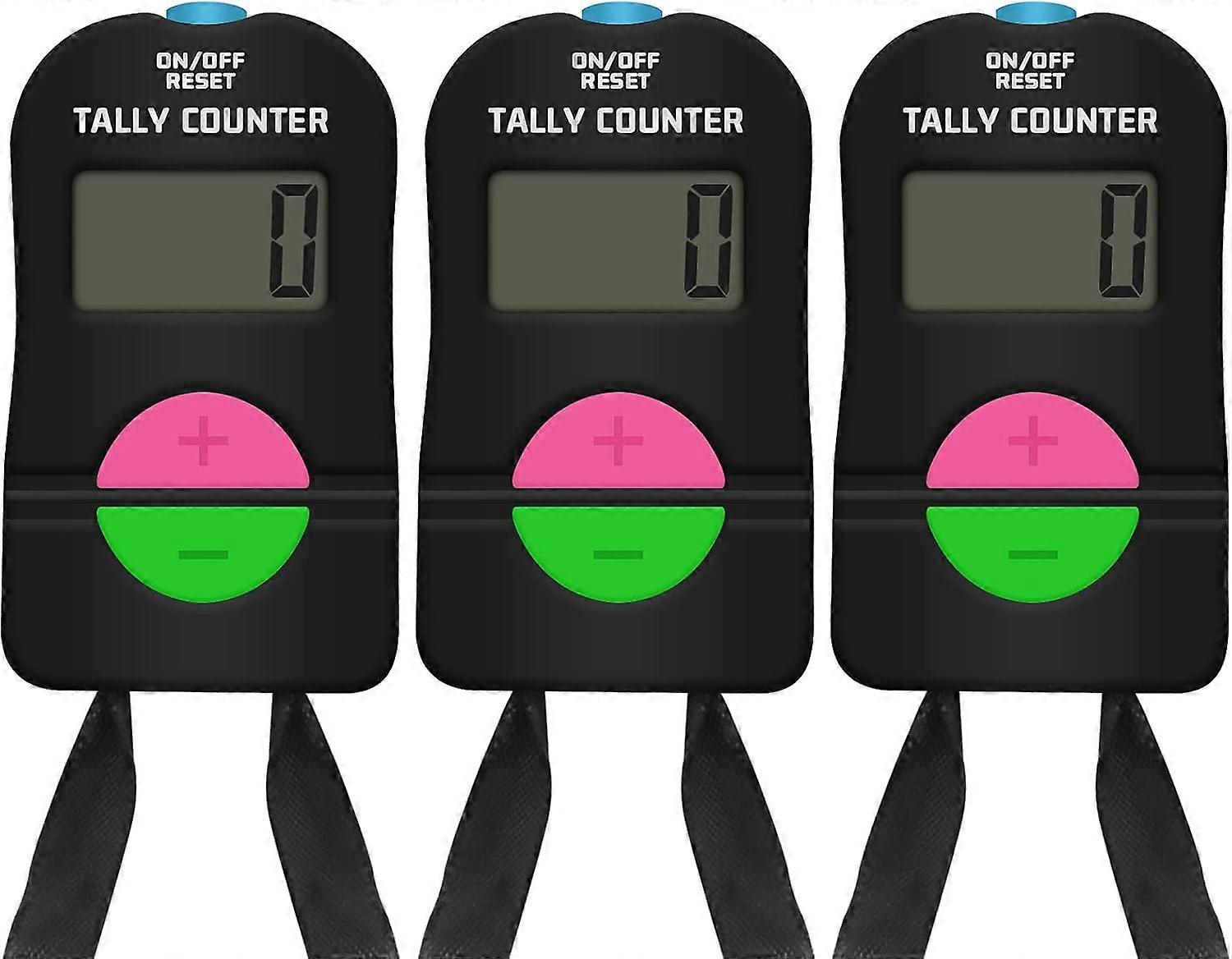 Electronic Counter, 4 Digit Hand Tally Counters Add/Subtract for counting, golf scoring 3pcs