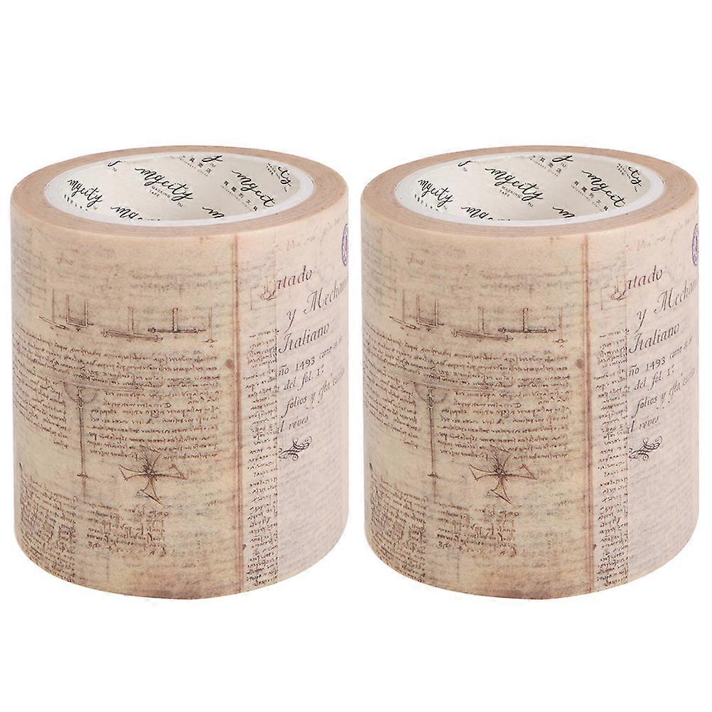 2 Roll Gothic Style Tape Adhesive Paper Tape Gothic Washi Paper Tape for Scrapbook