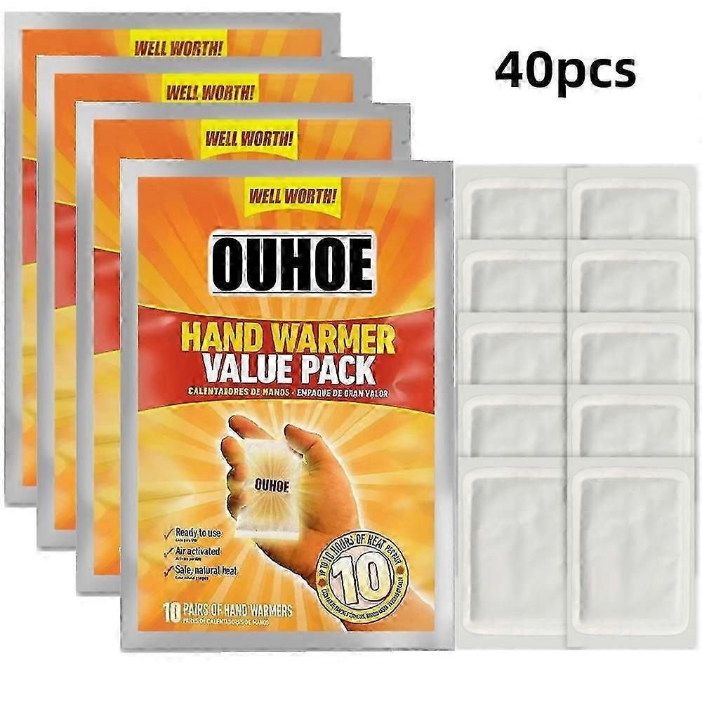 10-40pcs ζεστά χέρια θερμαντήρες χεριών Hothands πακέτα ζεστό υπαίθριο πακέτο θερμότητας τσέπης 10 ζεύγη