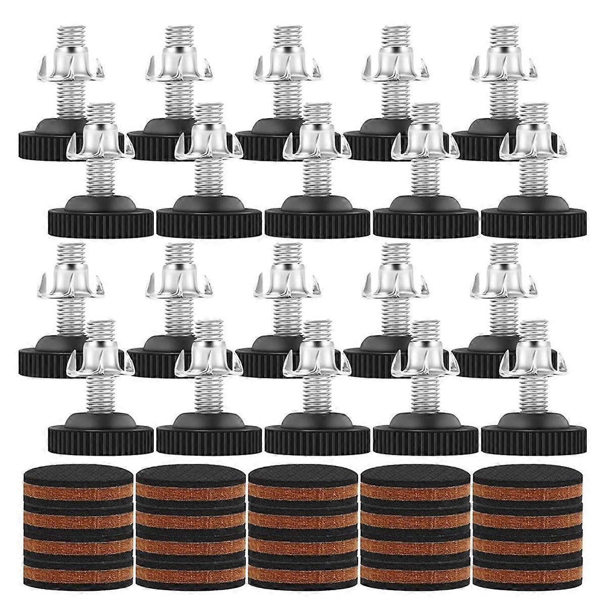 20Pack Adjustable Furniture Levelers with Floor Protectors,3/8 Inch Heavy Duty Leveling Feet with R