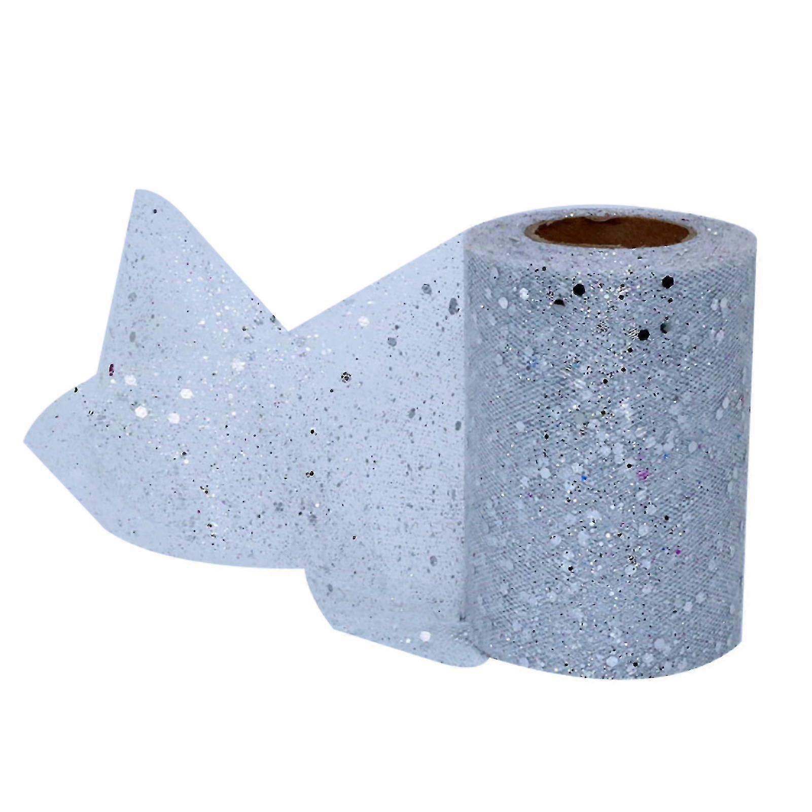 Tulle Spool Glitter Diy Creation Lightweight Sequin Tulle Roll For Halloween