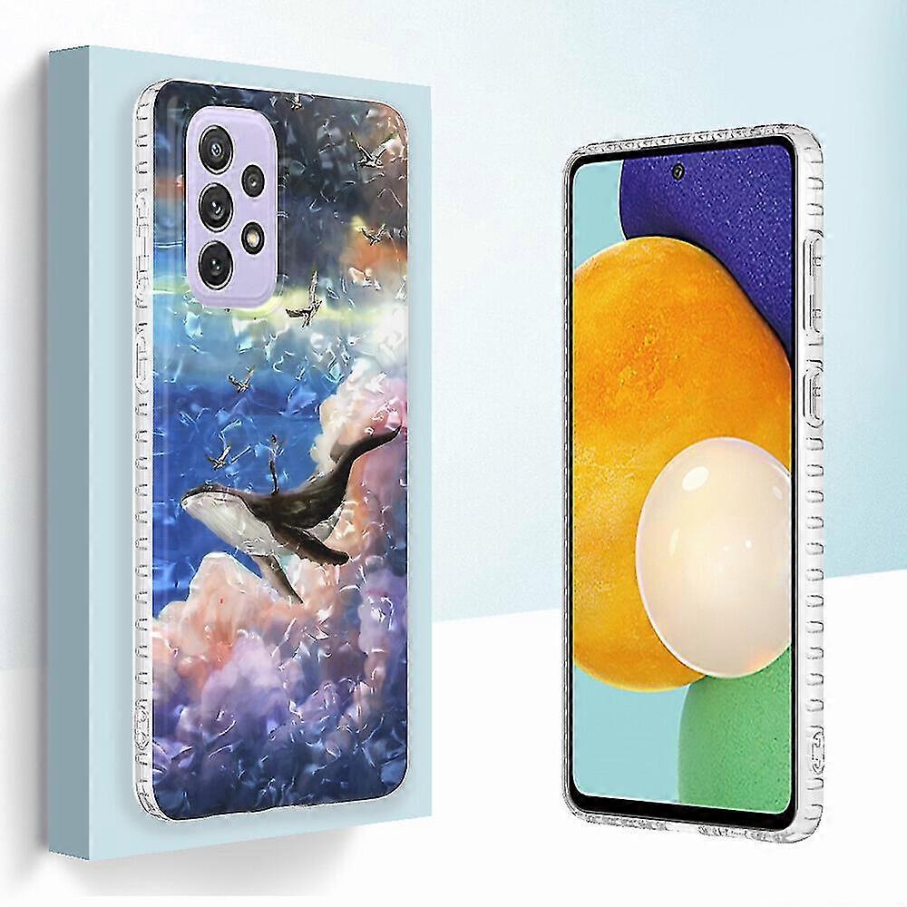Compatible With Samsung Galaxy A33 5g/4g Bumper Soft Tpu With Hard Imd Floral Slim Clear Shockproof Pattern Phone Case - Elephant