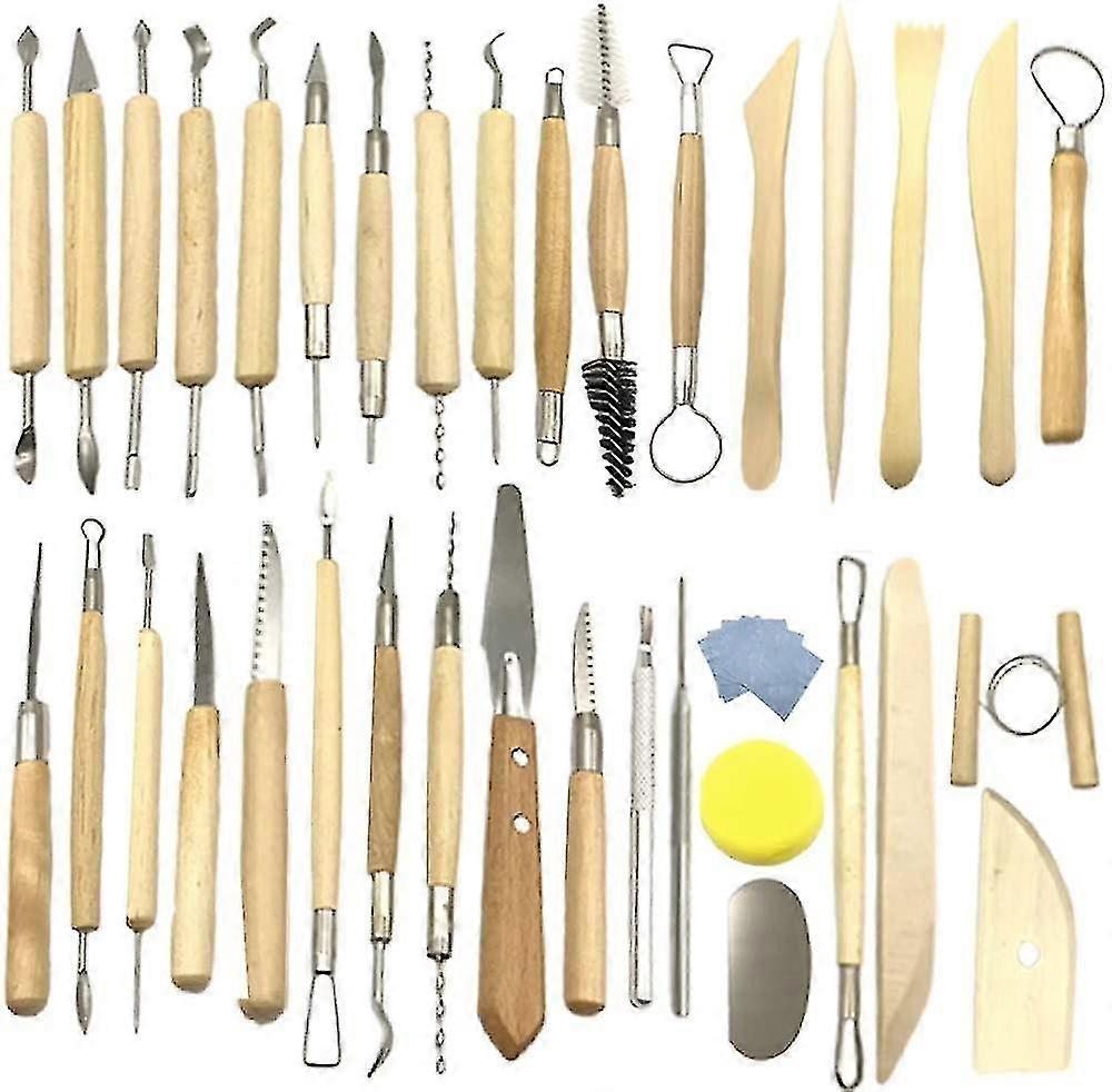40 Pcs Ceramic Clay Tools Kit Pottery Sculpting Tools Set For Beginners Professional Art Crafts